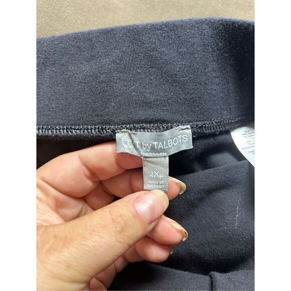 T by Talbots 2Xp Black Golf Tennis Skort zippered Pockets - Picture 3 of 5